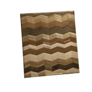 Multi-Colored Wood Chevron Cutting Board 12x10.5x0.5 Cottagecore‎ Kitchen Decor